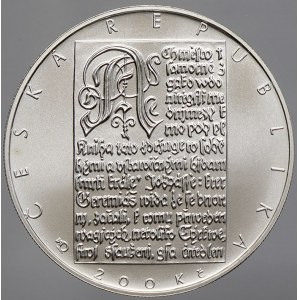 Česká republika 1993 - nyní, 200 Kč 2004 Kralická bible, plexi pouzdro, karta