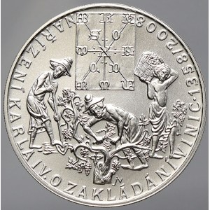 Česká republika 1993 - nyní, 200 Kč 2008 Zakládání vinic, plexi pouzdro, karta