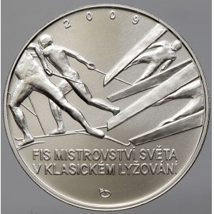 Česká republika 1993 - nyní, 200 Kč 2009 MS v lyžování, plexi pouzdro, karta