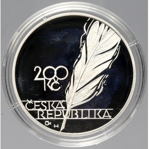 ČSSR + ČR - PROOF, 200 Kč 2003 Vrchlický, plexi pouzdro, etue, karta