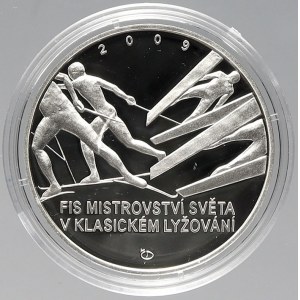 ČSSR + ČR - PROOF, 200 Kč 2009 MS v klasickém lyžování v Liberci, plexi pouzdro, etue, karta