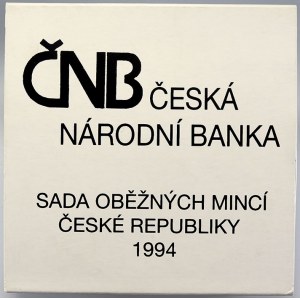 Sady mincí ČSSR - ČSFR - ČR, Sada oběhových mincí 1994 (Hamburg, Jablonec+ žeton), orig...