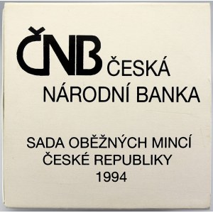 Sady mincí ČSSR - ČSFR - ČR, Sada oběhových mincí 1994 (Hamburg, Jablonec+ žeton), matná ražba Al mincí, orig...