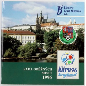 Sady mincí ČSSR - ČSFR - ČR, Sada oběhových mincí 1996 Fotbal ME