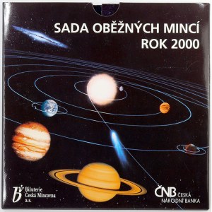Sady mincí ČSSR - ČSFR - ČR, Sada oběhových mincí 2000 Sluneční soustava