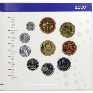Sady mincí ČSSR - ČSFR - ČR, Sada oběhových mincí 2000 Měnový fond