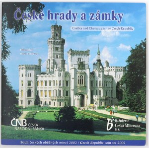 Sady mincí ČSSR - ČSFR - ČR, Sada oběhových mincí 2002 zámek Hluboká