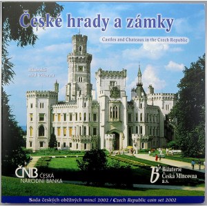 Sady mincí ČSSR - ČSFR - ČR, Sada oběhových mincí 2002 zámek Hluboká