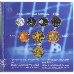 Sady mincí ČSSR - ČSFR - ČR, Sada oběhových mincí 2004 Fotbal ME