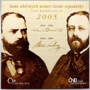 Sady mincí ČSSR - ČSFR - ČR, Sada oběhových mincí 2005 Dvořák a Smetana