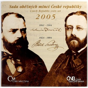 Sady mincí ČSSR - ČSFR - ČR, Sada oběhových mincí 2005 Dvořák a Smetana