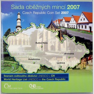 Sady mincí ČSSR - ČSFR - ČR, Sada oběhových mincí 2007 UNESCO