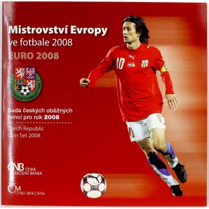 Sady mincí ČSSR - ČSFR - ČR, Sada oběhových mincí 2008 Fotbal ME