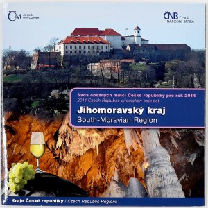 Sady mincí ČSSR - ČSFR - ČR, Sada oběhových mincí 2014 Jihomoravský kraj