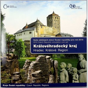 Sady mincí ČSSR - ČSFR - ČR, Sada oběhových mincí 2015 Královéhradecký kraj