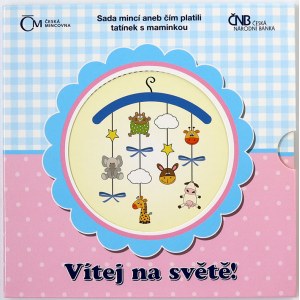 Sady mincí ČSSR - ČSFR - ČR, Sada oběhových mincí 2015 k narození dítěte
