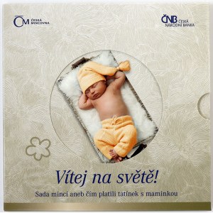 Sady mincí ČSSR - ČSFR - ČR, Sada oběhových mincí 2016 k narození dítěte