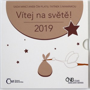 Sady mincí ČSSR - ČSFR - ČR, Sada oběhových mincí 2019 k narození dítěte