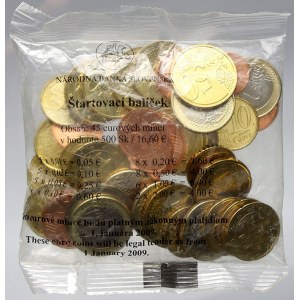 Slovenská republika 2009 - nyní, Startovací balíček eurových mincí SR 2009, 45 mincí hodnotě 16...
