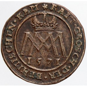 Maximilián II., Početní groš 1571 K. Hora - Šatný (3,99 g). Mrštík-18