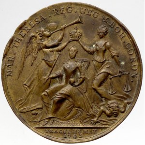 Marie Terezie (1740-80), Medaile na korunovaci v Praze