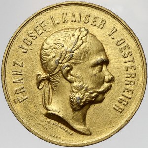 František II./I. (1792-1835), Medaile na Světovou výstavu ve Vídni 1873. Potrtét Františka Josefa I., opisy ...