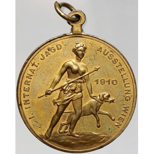 František II./I. (1792-1835), 1. mezinárodní výstava loveckých psů ve Vídni 1910. Portrét FJI. jako protektora výstavy ...