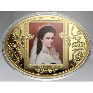 císařovna Alžběta Amálie Evženie (1837-1898), Medailon „ÖSTERREICHS MONARCHINNEN“ b.l...