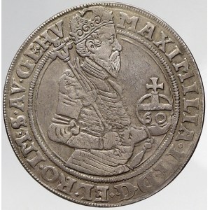 Maxmilián II., Zlatník (60 krejcar) 1568 K. Hora - Ludvík Karel+Šatný (24,79 g). MKČ-190