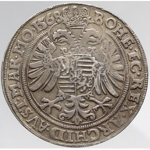 Maxmilián II., Zlatník (60 krejcar) 1568 K. Hora - Ludvík Karel+Šatný (24,79 g). MKČ-190