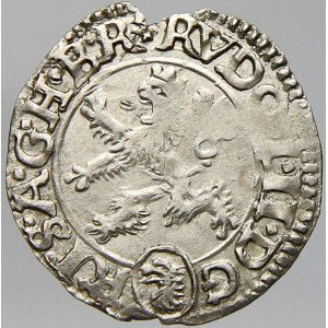 Rudolf II., Malý groš 1605 K. Hora - Enderle. HN-13a, opis 7a. n. nedor., dr. vada mat...