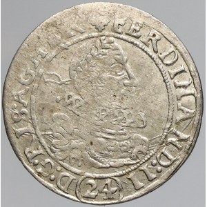 Ferdinand II., 24 krejcar kipr. 1622 Brno. MKČ-861. excentr., lehce nedor.