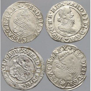 Ferdinand II., 3 krejcar 1627, 1628 Praha - Hübmer, 1637 Praha - Wolker, 1629 K...