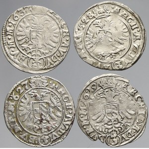 Ferdinand II., 3 krejcar 1627, 1628 Praha - Hübmer, 1637 Praha - Wolker, 1629 K...