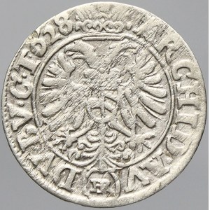 Ferdinand II., 3 krejcar 1628 Vratislav - Riedel+Ziesler. vada mat.