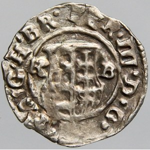 Ferdinand III., Denár 1638 KB. Husz.-1236. n.nedor.