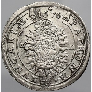 Leopold I., XV krejcar 1676 KB (D:G.R.I (XV).S.A). Nech.-1157