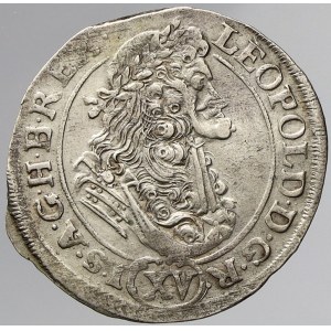 Leopold I., XV krejcar 1691 KB (PATRONA.HVN). Nech.-1178