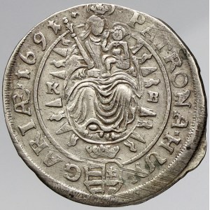 Leopold I., XV krejcar 1691 KB (PATRONA.HVN). Nech.-1178