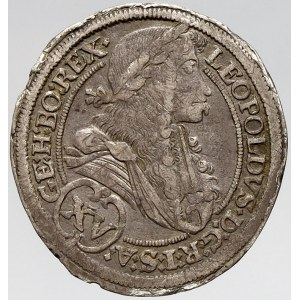 Leopold I., XV krejcar 1695 IA Graz - Aigmann. Nech.-2165