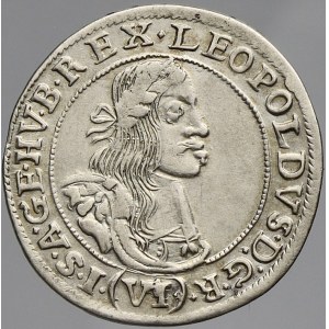 Leopold I., VI krejcar 1667 KB. Nech.-1188
