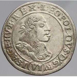 Leopold I., VI krejcar 1668 KB. Nech.-1189