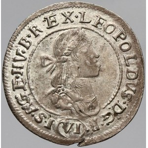 Leopold I., VI krejcar 1672 KB. Nech.-1193. n. okr.