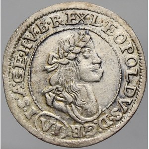 Leopold I., VI krejcar 1673 KB. Nech.-1194
