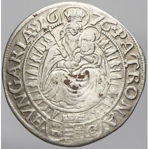 Leopold I., VI krejcar 1676 Bratislava - Cetto. Nech.-1652. prohnutý, n. kor.