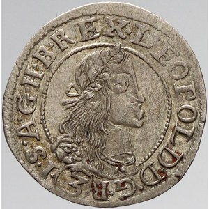 Leopold I., 3 krejcar 1667 KB. Nech.-1210