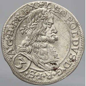 Leopold I., 3 krejcar 1668 Vídeň - Faber. Nech.-1966