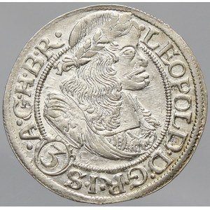 Leopold I., 3 krejcar 1669 SHS Vratislav - Hammerschmidt (var. opisu: D.BUR&SIL). Nech.-740