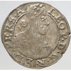 Leopold I., 3 krejcar 1670 K. Hora - Hackl. Nech.-288. n. nedor.
