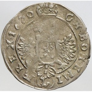 Leopold I., 3 krejcar 1670 K. Hora - Hackl. Nech.-288. n. nedor.
